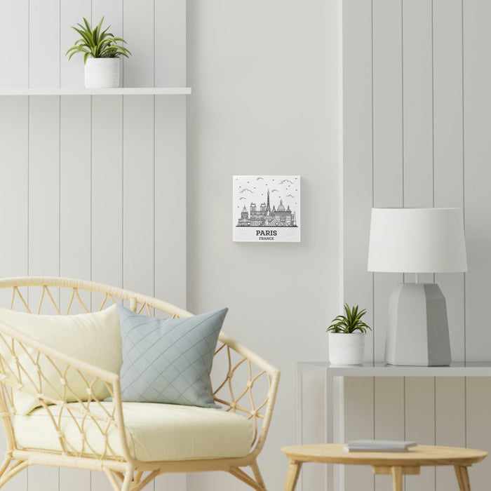 Paris Organic Wood Canvas Print Set