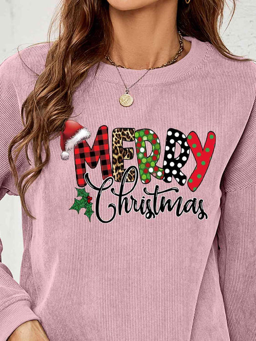 Festive Cheer Merry Christmas Graphic Sweatshirt