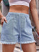 Chic Frayed Hem Drawstring Denim Shorts: Your Summer Essential