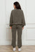 Cozy Lounge Ensemble Featuring Crew Neck Sweater and Jogger Trousers