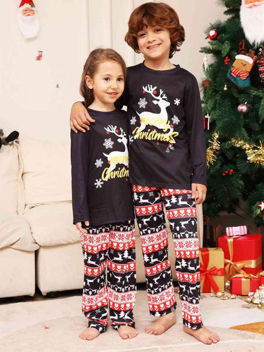 Cheerful Christmas Celebration Graphic Two-Piece Set