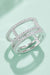 Platinum-Plated Lab-Diamond Wide Band Ring - Chic Cutout Design