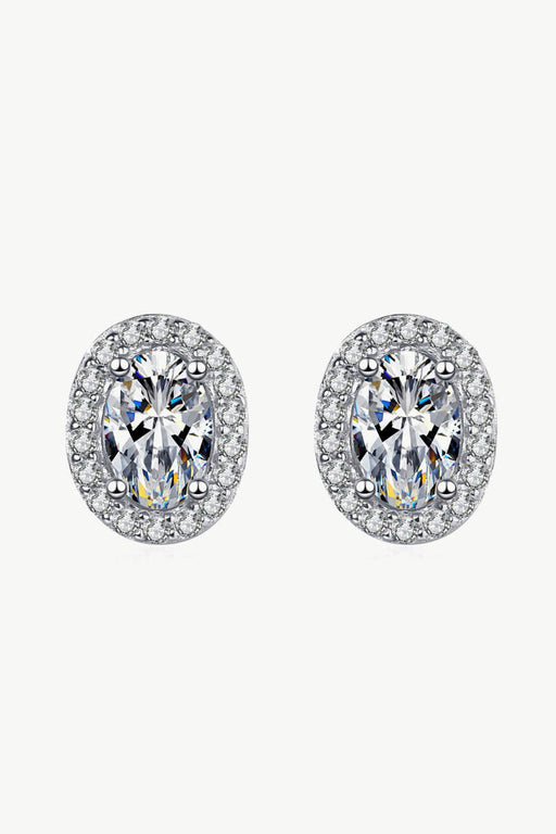 Radiant Moissanite Stud Earrings - Exquisite 1 Carat Total Weight Elegance