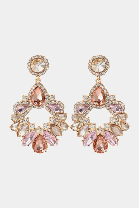 Elegant Glass Stone Drop Earrings for Timeless Style