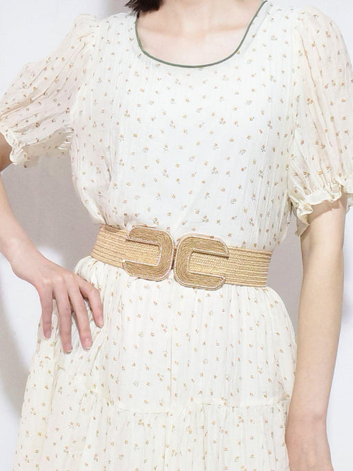 Chic Braided Waist Belt with Textured Design