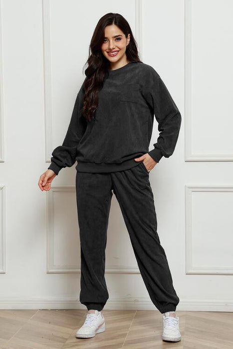 Ultra-Comfortable Crewneck Sweater and Jogger Set