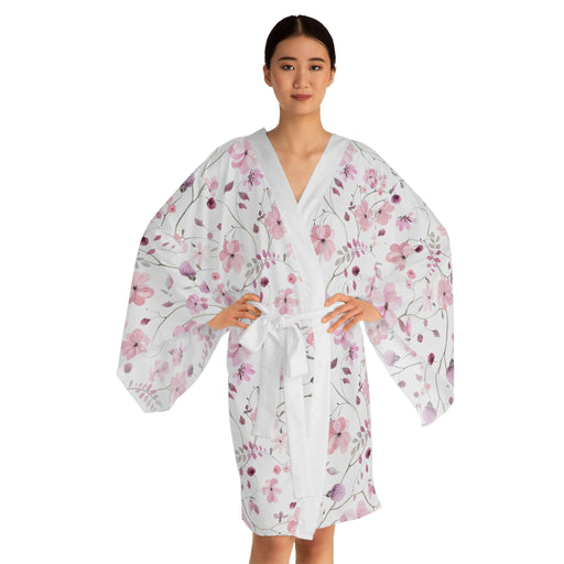 Japanese Floral Elegance Kimono - Luxurious Fashion Robe for Style Enthusiasts