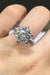 Elegant Geometricity: 5 Carat Moissanite Sterling Silver Ring with Zircon Accents