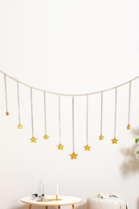 Handcrafted Celestial Iron Wall Art - Moon and Stars Decor