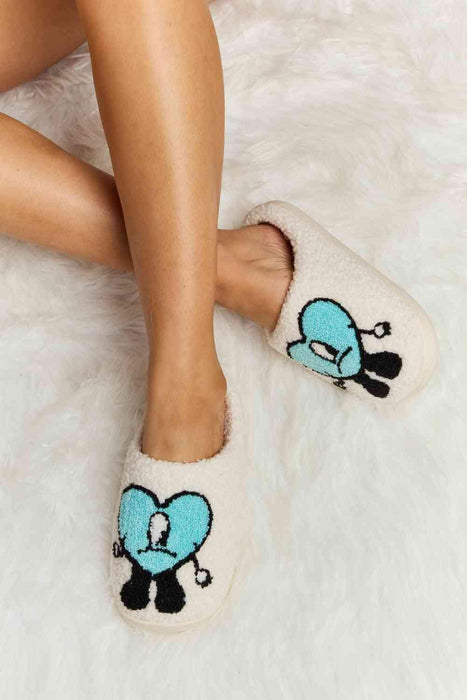 Charming Heart Print Plush Fleece Slippers - Indulge in Cozy Bliss