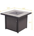 32" Stainless Steel Push-Button Start Gas Fire Pit Table for Outdoor Gatherings