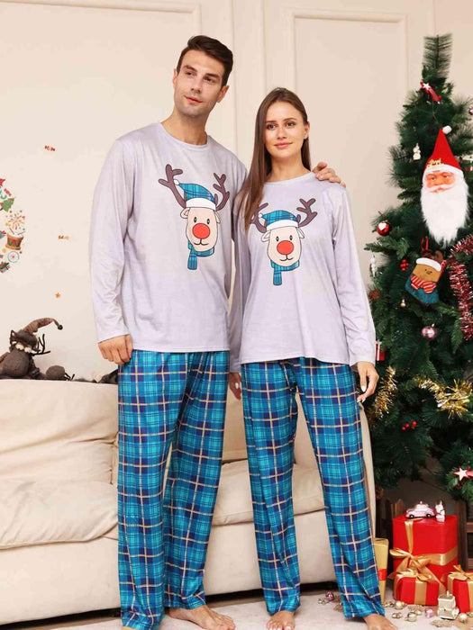 Rudolph Holiday Comfort Lounge Set with Plaid Trousers