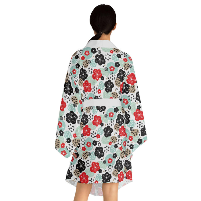 Elegantly Crafted: Kireiina Japanese Floral Kimono Robe for a Timeless Wardrobe