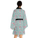 Cherry Blossom Elegance Kimono Robe with Flowing Sleeves and Stylish Belt