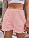 Chic Frayed Hem Drawstring Denim Shorts: Your Summer Essential