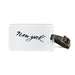 Elite Maison Lightweight Acrylic Luggage Tag Set with Customizable Leather Strap