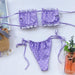 Chic Ruffled Bikini Set with Adjustable Ties and Removable Padding - Stylish Summer Swimwear