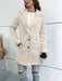 Chic Buttoned Long Coat with Lapel Collar: Fashionable and Cozy Outerwear for Winter