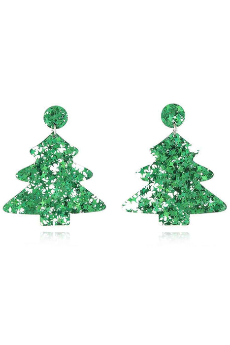 Delightful Festive Acrylic Christmas Tree Earrings for a Joyful Celebration