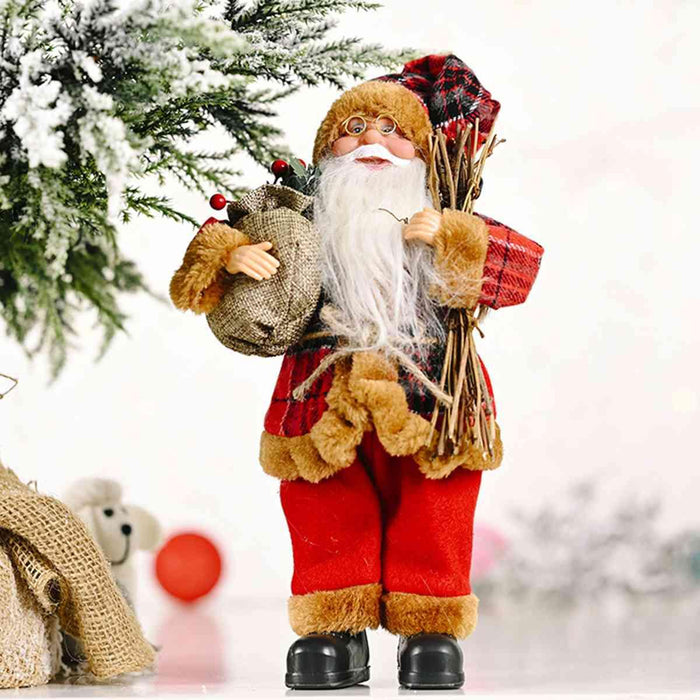 Whimsical Santa Gnome Figurine for Festive Holiday Decor