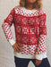 Snowflake Patterned Warm Long Sleeve Sweater