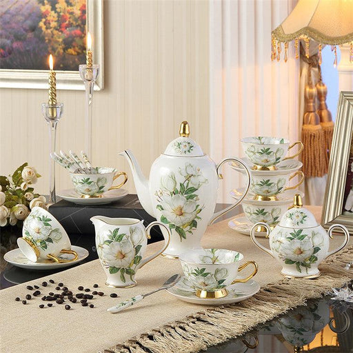 Chrysanthemum Elegance: Premium Bone China Tea Set for Tea Enthusiasts