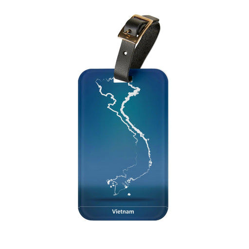 Stylish Acrylic Luggage Tag Set with Custom Leather Strap for Travel Enthusiasts