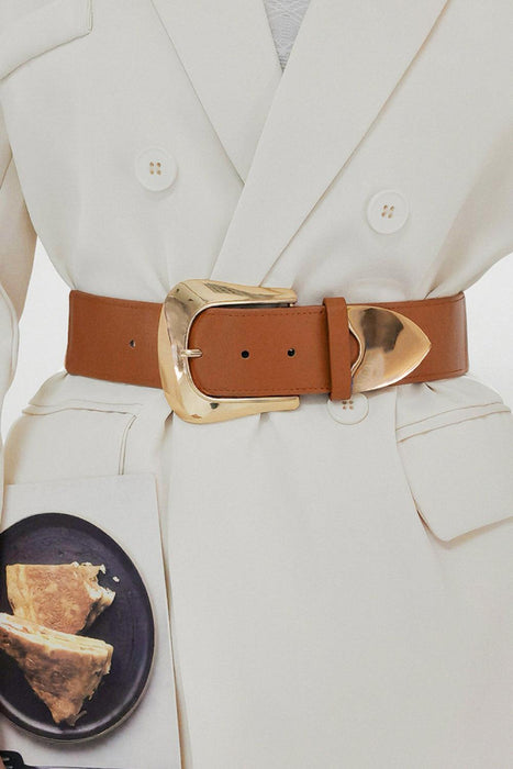 Elevate Your Look with the Stylish Elastic Wide PU Belt