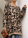 Leopard Print Oversized Knit Sweater