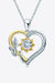 Radiant Moissanite Charm Necklace with Elegant Zircon Accents in Two-Tone Design