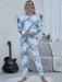 Trendy Tie-Dye Two-Piece Lounge Set with Relaxed Top and Adjustable Pants