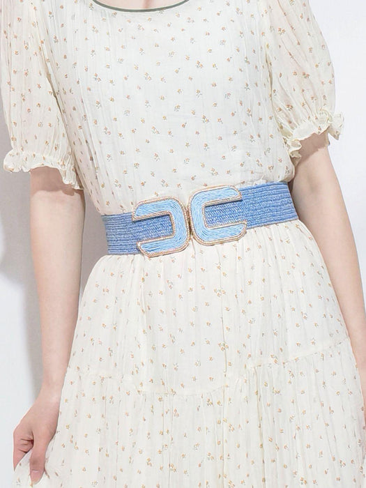 Chic Braided Waist Belt with Textured Design