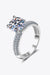 Elegant Sterling Silver Lab-Diamond Ring with Dazzling Zircon Details