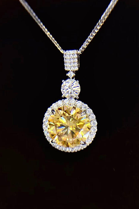 Dazzling 6 Carat Moissanite Pendant Necklace with Certificate and Quality Guarantee