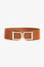 Chic Elastic PU Leather Belt with Stylish Double D Buckle