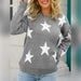 Winter Chic Star Pattern Round Neck Sweater - Your Essential Cozy Layer