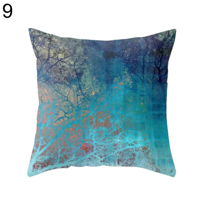 Sea Leaves Fashion Cat Print Cushion Cover for Home Interiors