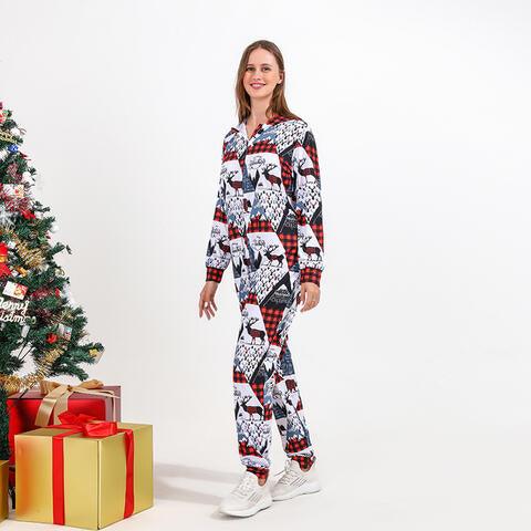 Fashionable Women's Cozy Hooded Jumpsuit with Chic Print