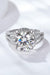 Luxurious 5 Carat Moissanite Split Shank Sterling Silver Ring - Sleek and Contemporary