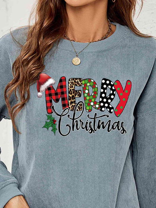 Festive Cheer Merry Christmas Graphic Sweatshirt