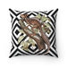 Botanical Bliss Reversible Throw Pillowcase with Abstract Elegance