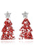 Festive Acrylic Christmas Tree Dangle Earrings