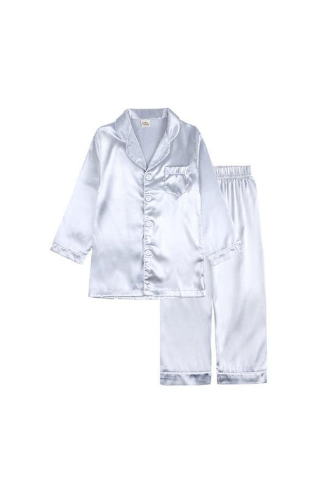 Silky Satin Lounge Set for Kids with Long Sleeves