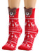 Festive Christmas Cartoon Striped Socks for Women - Holiday Season Accessory