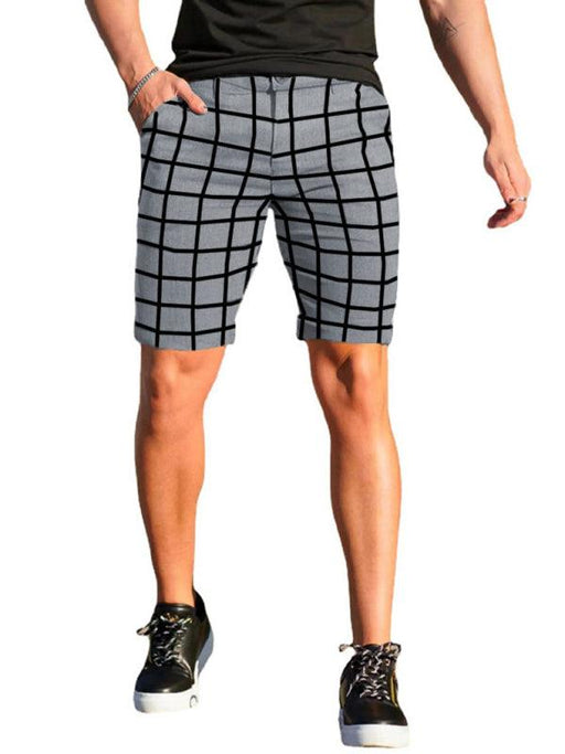 Vibrant Plaid Men's Casual Shorts - Leisure Style & Colorful Comfort