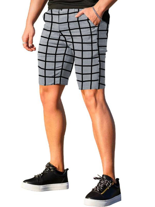 Vibrant Plaid Men's Casual Shorts - Leisure Style & Colorful Comfort