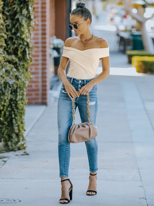 Chic Off-The-Shoulder Knit Top for Women