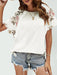 Spring Blossom: Women's Flutter Sleeve Tee with Contrast Panel Detail