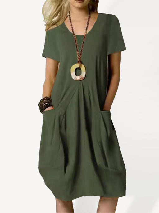 Laid-Back Chic Linen Mini Dress - Stylish Ease for Any Occasion