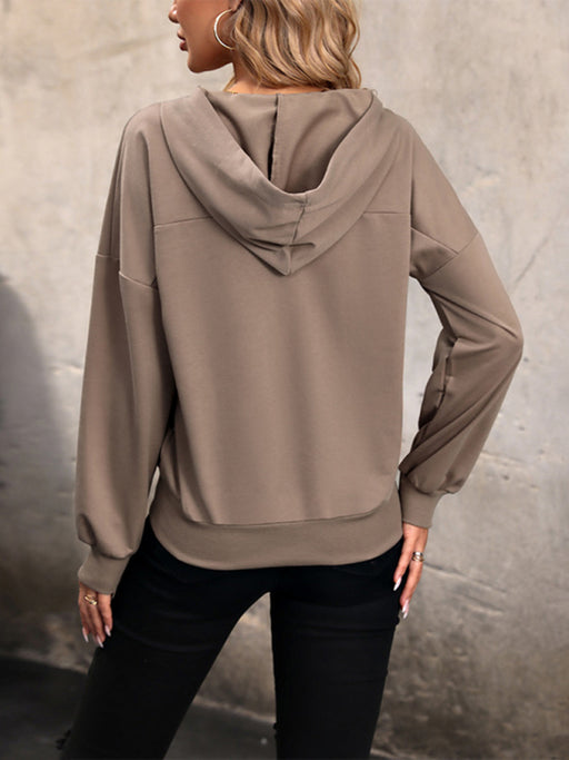 Cozy Solid Color Women's Knit Hoodie for Effortless Style